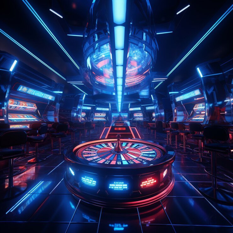 Meja permainan kartu dan chip untuk permainan meja casino